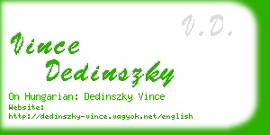 vince dedinszky business card